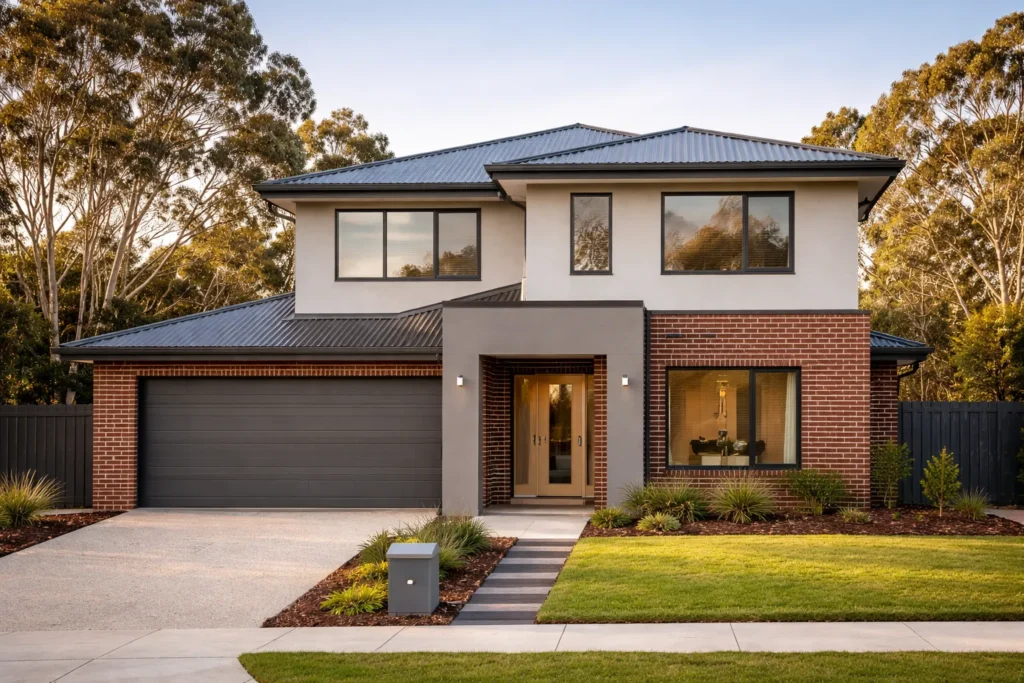 Double-storey family home in a Melbourne suburb